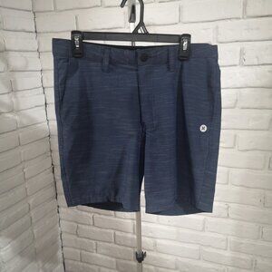 Hurley Men's Size 32 Waist Navy Zipper & Button Closure Hybrid Shorts